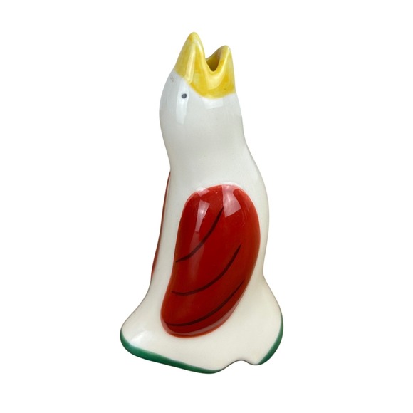 Vintage Hand Painted Pie Bird Vent Parrot Style Ceramic Kitchenware Collectible - Picture 1 of 9